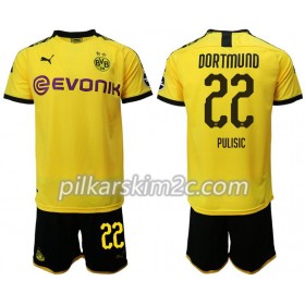 Koszulka Borussia Dortmund Pulisic 22 Dziecięca Główna 2019-2020 - Koszulki Piłkarskie